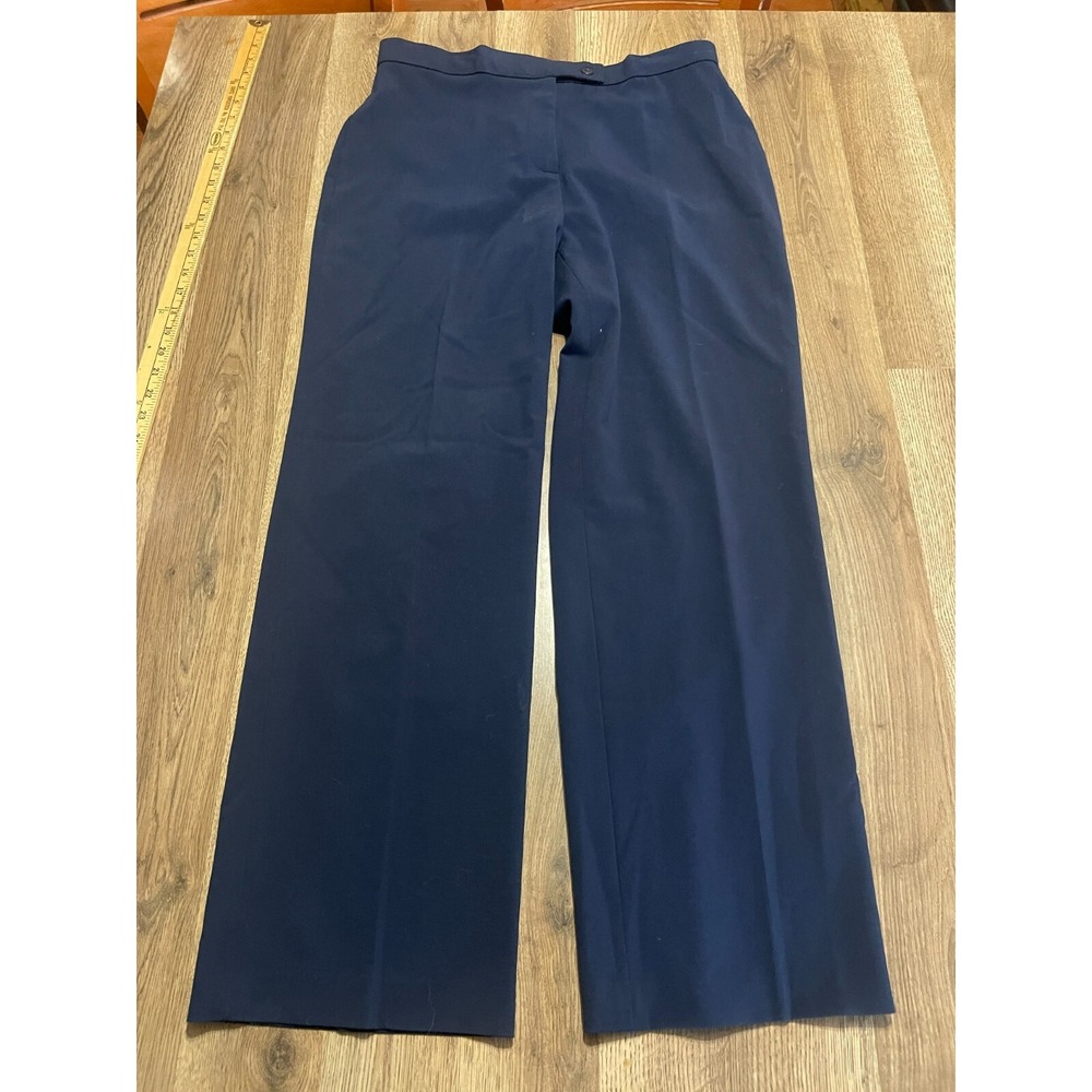 Haggar Pants, Women's Size 12, Blue, Dress Pants, Pleated, Straight Leg